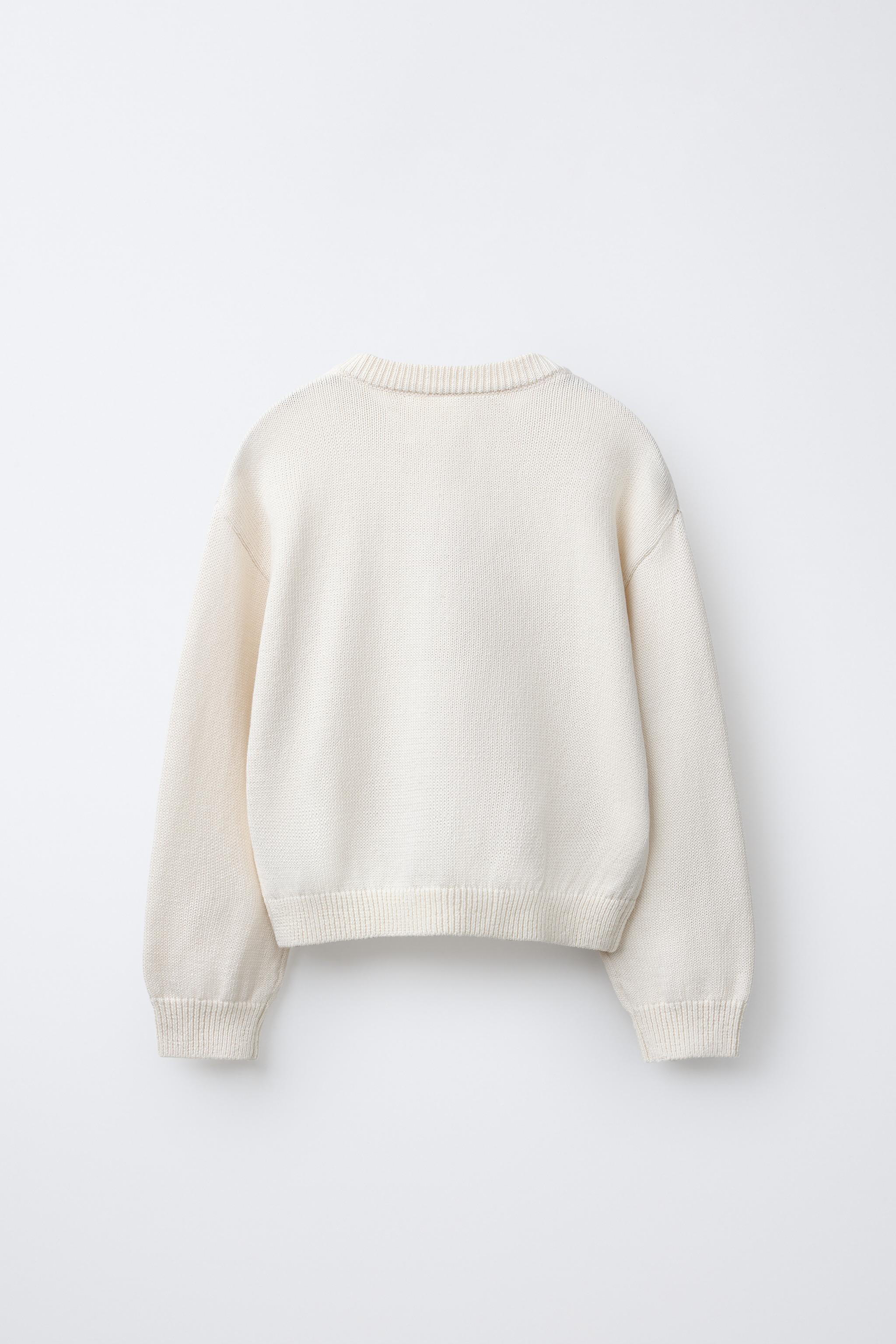 PULL EN MAILLE AVEC CHIEN BRODÉ
